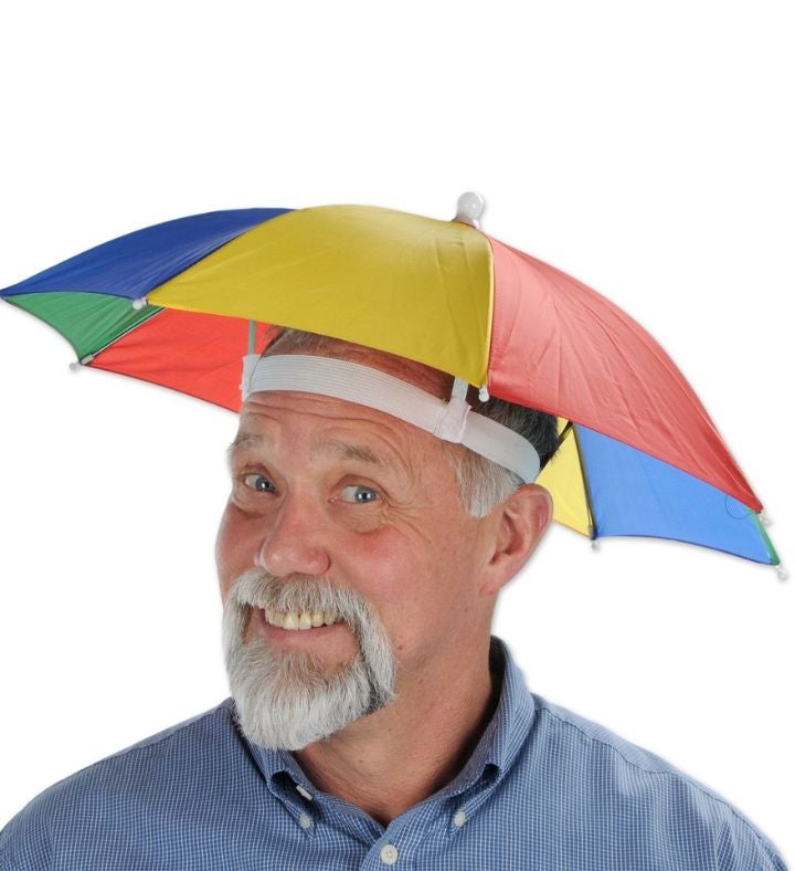 12 Pack Red & Yellow Adult Men's Outdoor Umbrella Hats Costumes