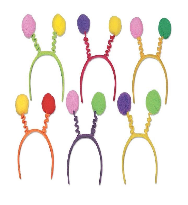 Pack Of 12 Pom-pom Bopper Halloween Headband Costume - One Size