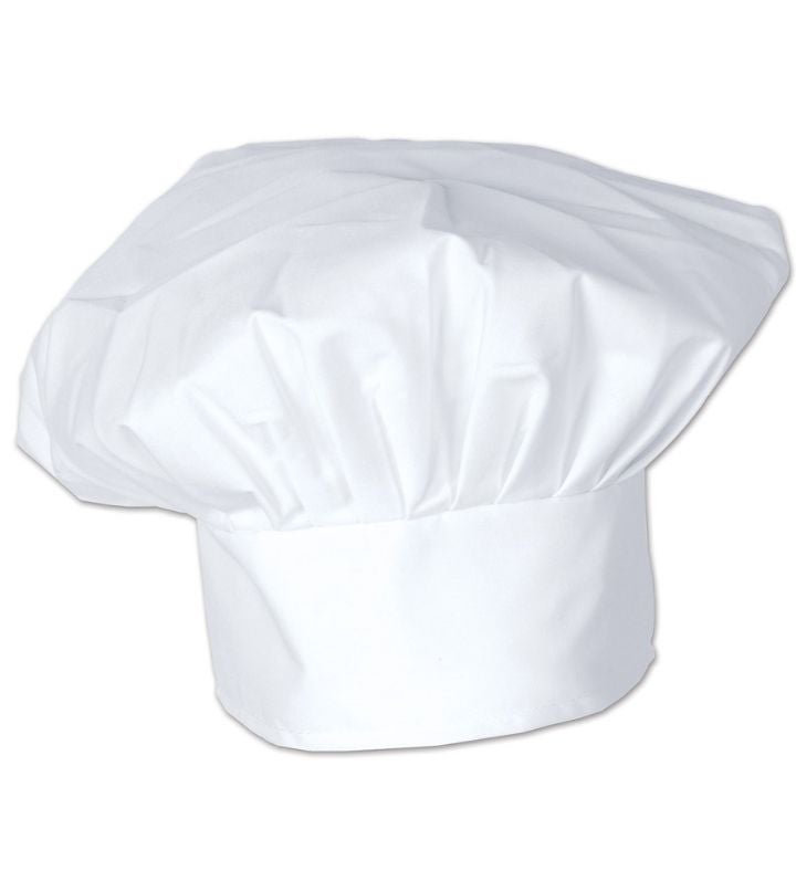 12 Pack White Adult Unisex Chef's Toque Hats Halloween Costume