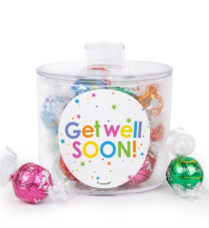 Get Well Soon Canister Filled With Lindor Truffles By Lindt Gift