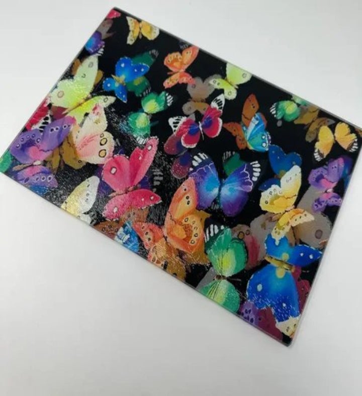 Colorful Butterfly Cutting Board Charcuterie Board