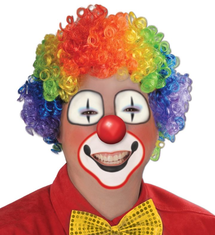 12 Pack Vibrantly Men Adult Curly Clown Halloween Wig Costume