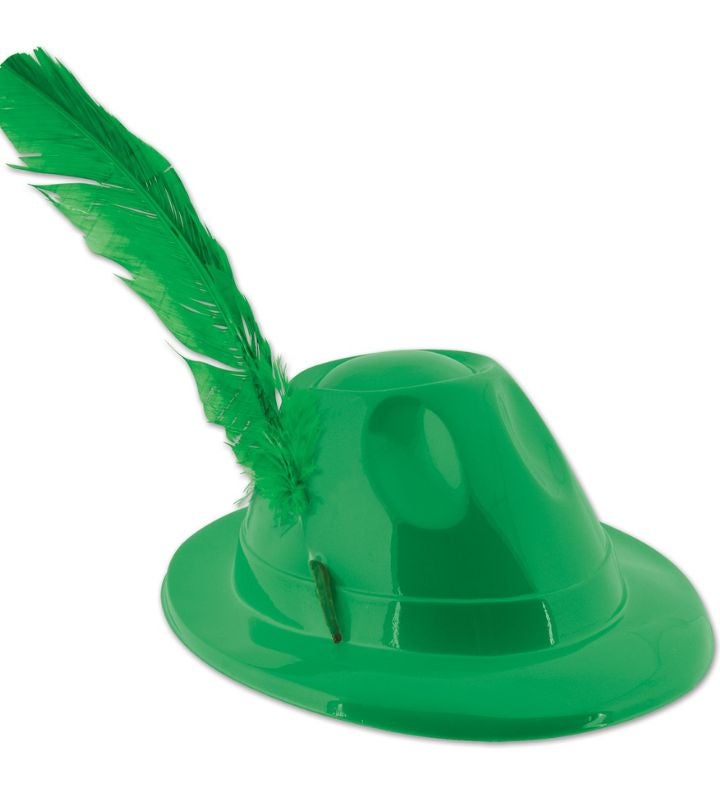 Club Pack Of 48 Green Alpine With Feather Party Hats - Adult One Size