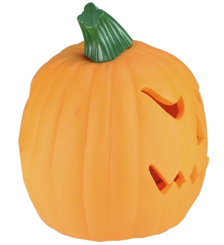 Led & Animated Double-sided Halloween Pumpkin - 9.75" - Orange Lights