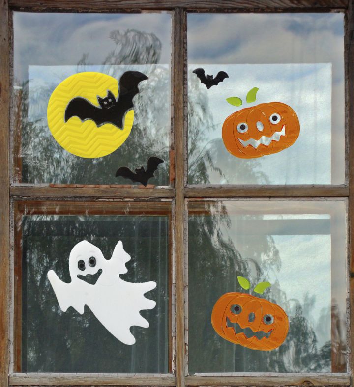 11-piece Ghost And Pumpkin Halloween Gel Window Clings