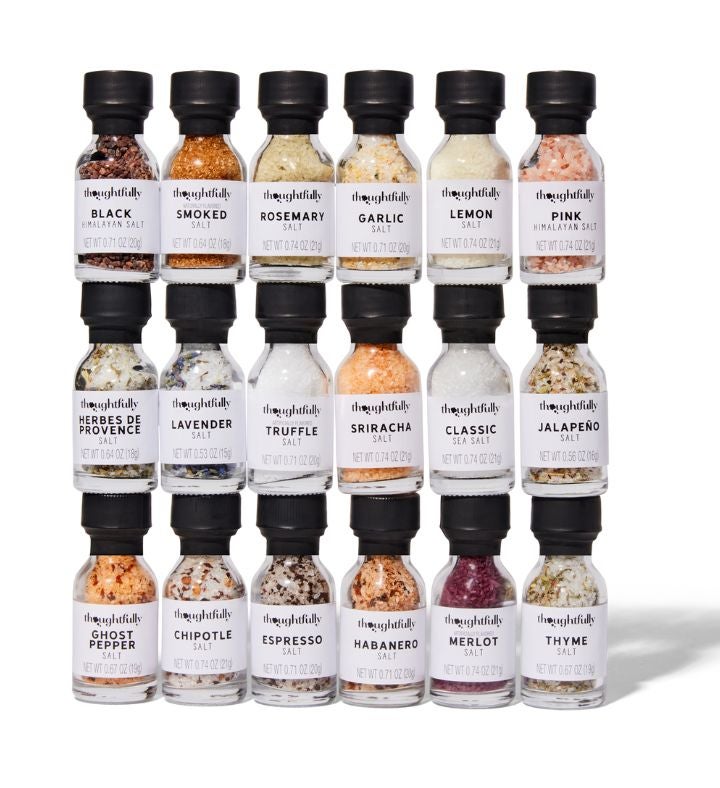 Gourmet Salt Sampler Collection Gift Set Pack of 18