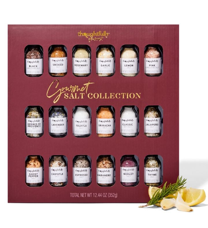 Gourmet Salt Sampler Collection Gift Set Pack of 18