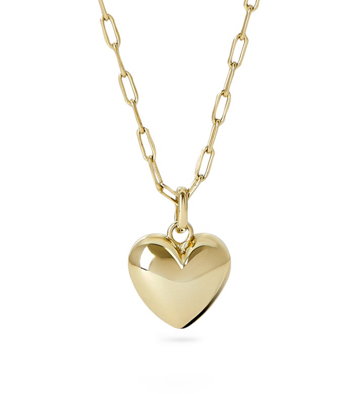 Puffed Heart Necklace   Lev