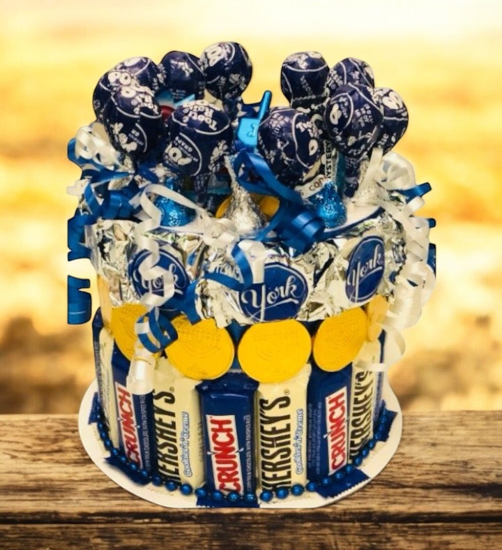 Hanukkah Candy Cake