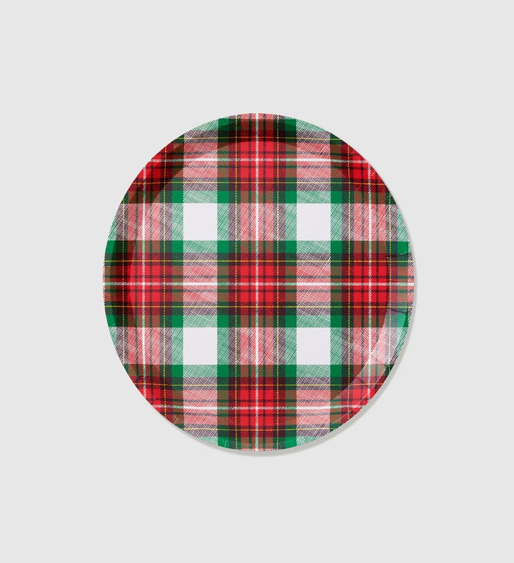 Winter Plaid Large Plates (10 Per Pack)