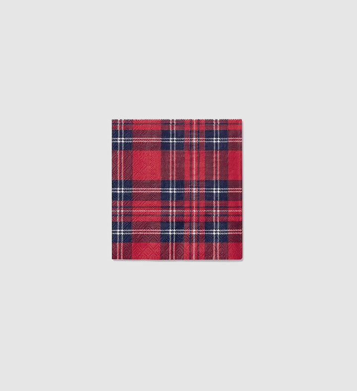 Draper James X Coterie Plaid Cocktail Napkins  25 Per Pack