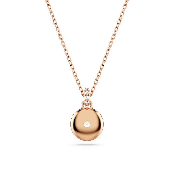 Sublima Pendant, White, Rose Gold-tone Plated