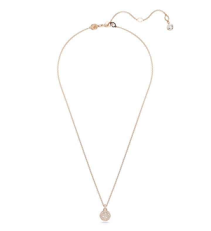 Sublima Pendant, White, Rose Gold-tone Plated