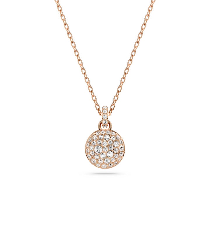 Sublima Pendant, White, Rose Gold tone Plated