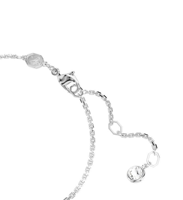 Hyperbola Bracelet, Infinity, White, Rhodium Plated