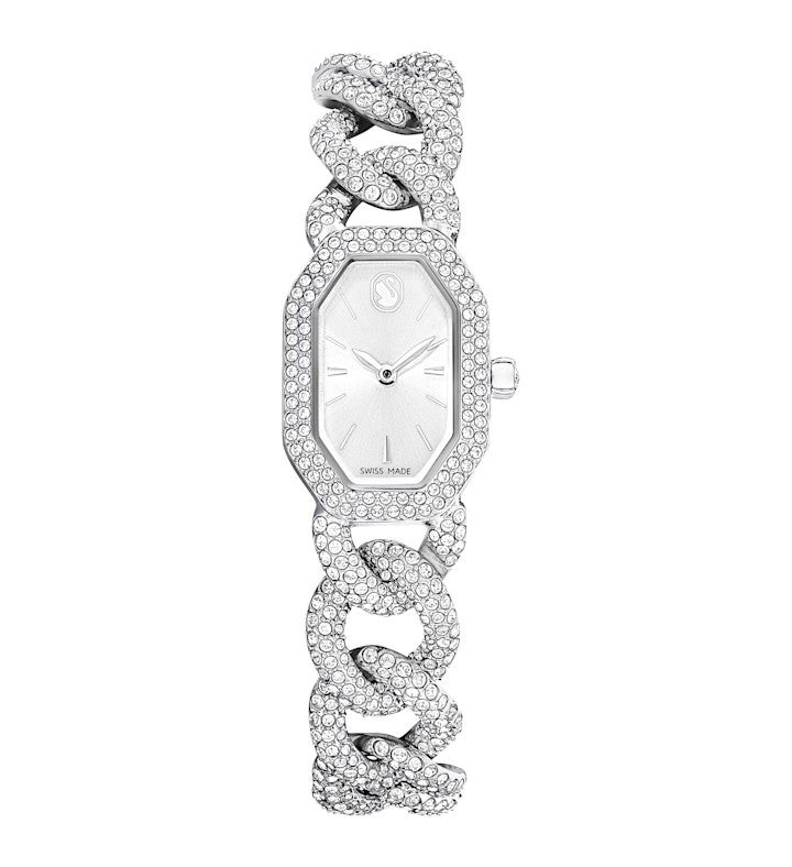 Dextera Chain Watch, Silver Tone, Stainless Steel