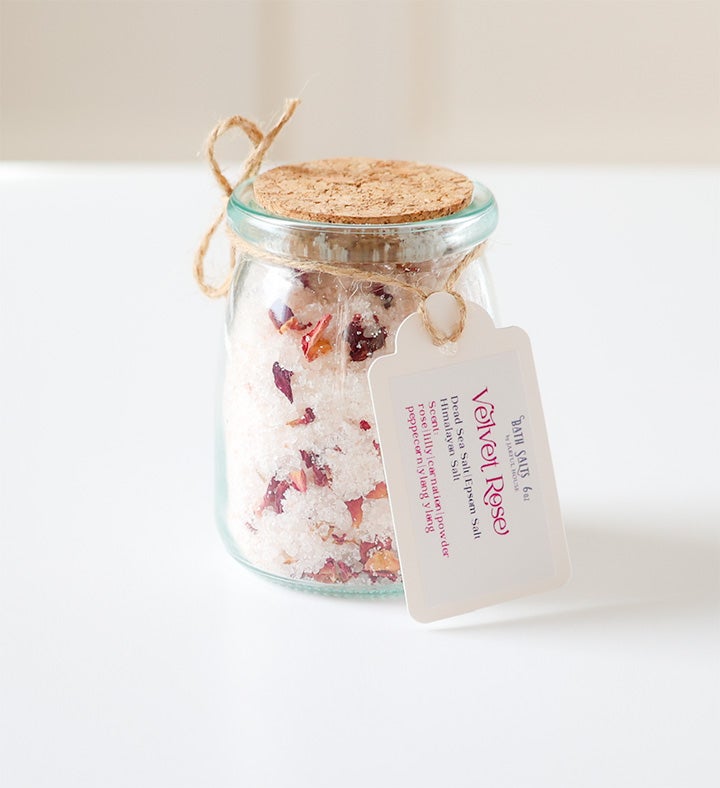 Kiss & Tell Gift Bundle: Xoxo Candle, Lip Wax Melts, Velvet Rose Bath Salts