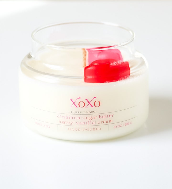 Kiss & Tell Gift Bundle: Xoxo Candle, Lip Wax Melts, Velvet Rose Bath Salts