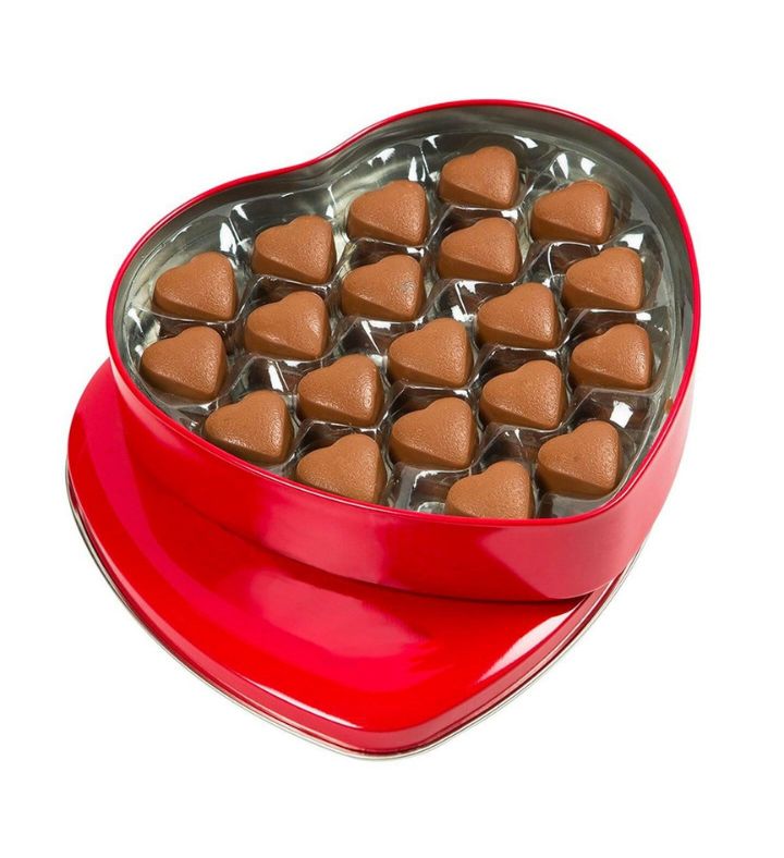 Valentine Heart Valentine's Chocolate Red Metal Box