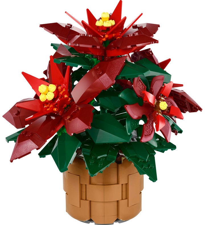 LEGO Icons Poinsettia Plant Decor Building Set 10370