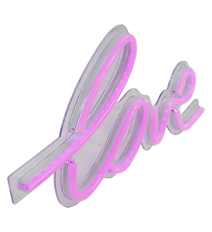 18" Pink Led Lighted 'love' Neon Style Valentine's Day Wall Sign
