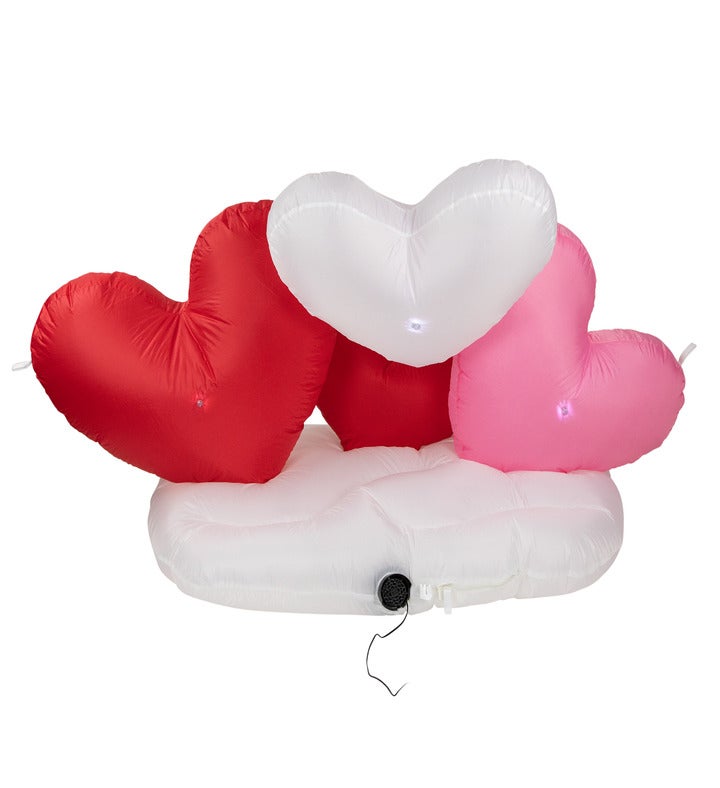 Led Inflatable Valentine's Day Conversation Hearts Outdoor Decoration - 5'