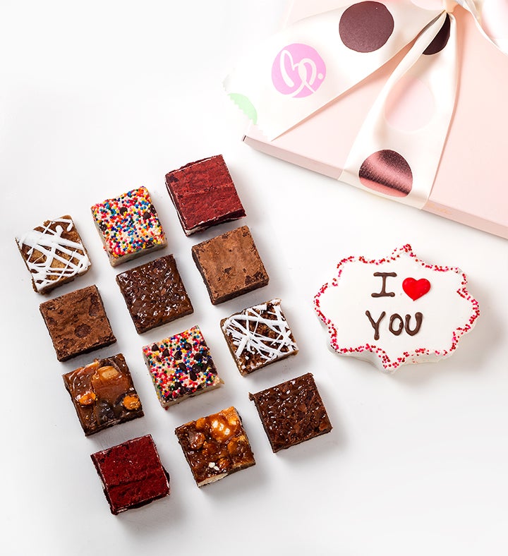 Gluten free I Love You Gift Brownies