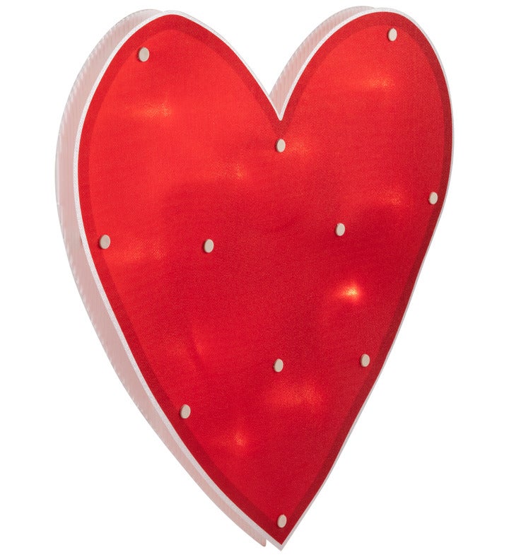 14" Lighted Heart Valentine's Day Window Silhouette