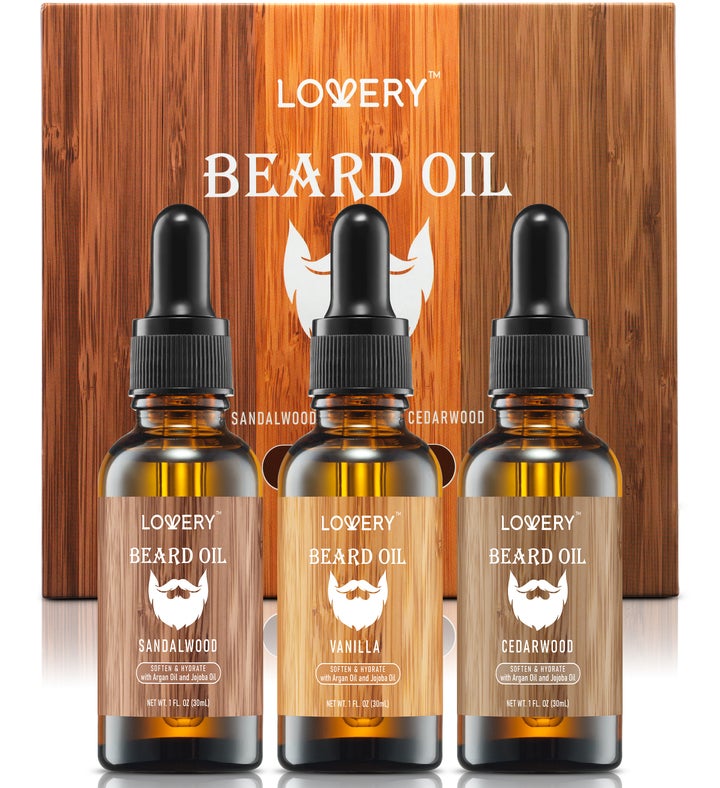 Mens Beard Oil Gift Set   3Pc Beard Oils with Argan and Jojoba