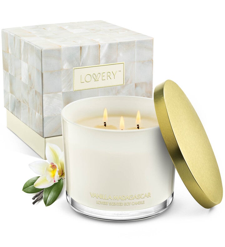 Special Edition Vanilla Madagascar Soy Candle Gift Set, 13oz