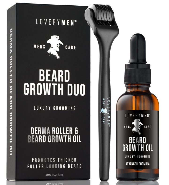 Loverymen Beard Growth Duo: Derma Roller And Beard Growth Oil