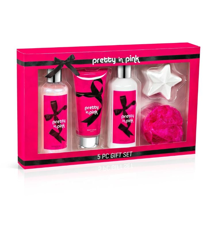 Pretty In Pink Spa Gift Set Luxurious 5 piece Bath & Body Collection
