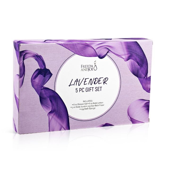 Lavender Spa Gift Set 5-piece Bath Body Collection Relaxation And Self-care