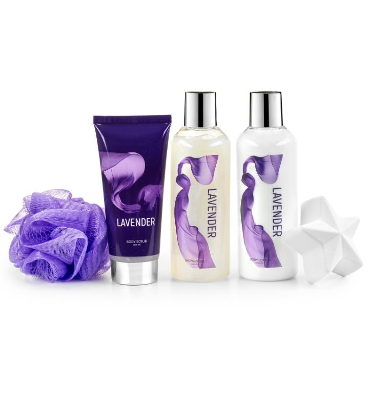 Lavender Spa Gift Set 5-piece Bath Body Collection Relaxation And Self-care