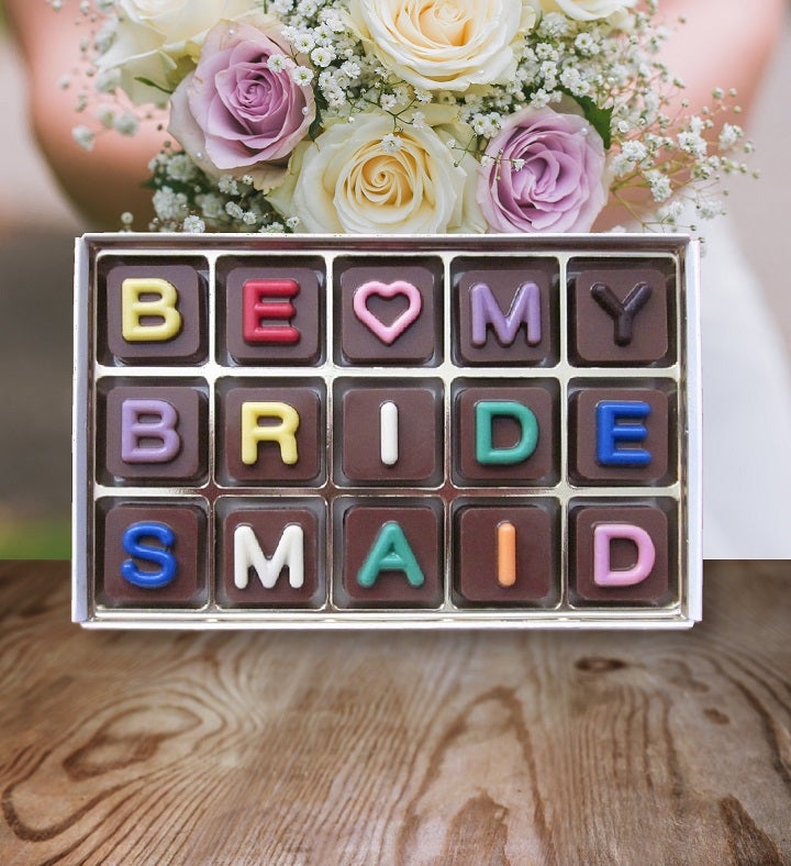 Chocolate Says Will You Be My Bridesmaid Proposal Gift Box