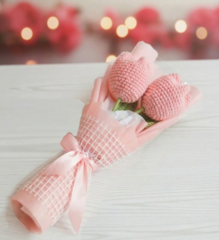 Crochet Tulips Wrapped