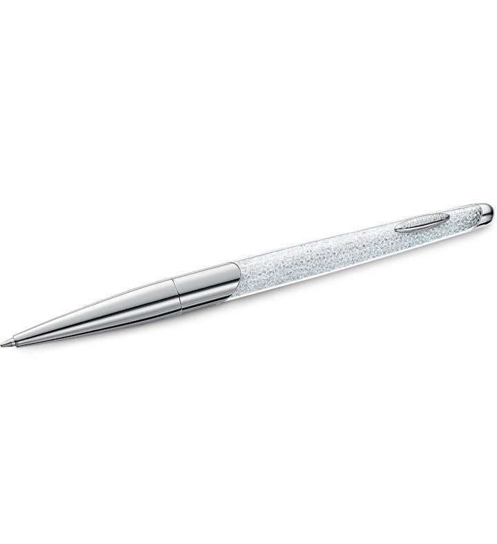Crystalline Nova Ballpoint Pen, Silver Tone, Chrome Plated