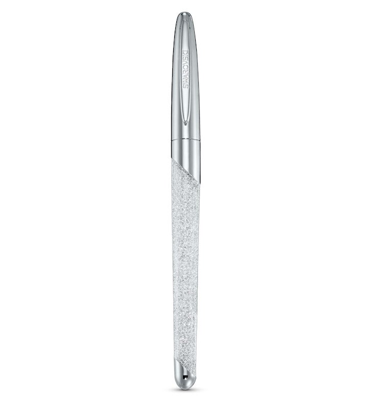 Crystalline Nova Rollerball Pen, Silver Tone, Chrome Plated