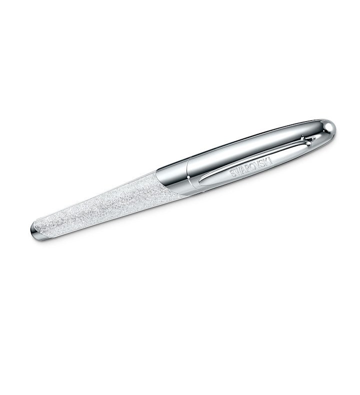 Crystalline Nova Rollerball Pen, Silver Tone, Chrome Plated