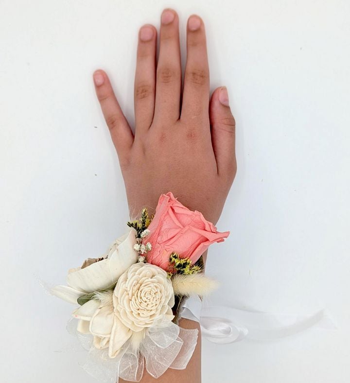 Lasting Preserved Coral Rose Corsage