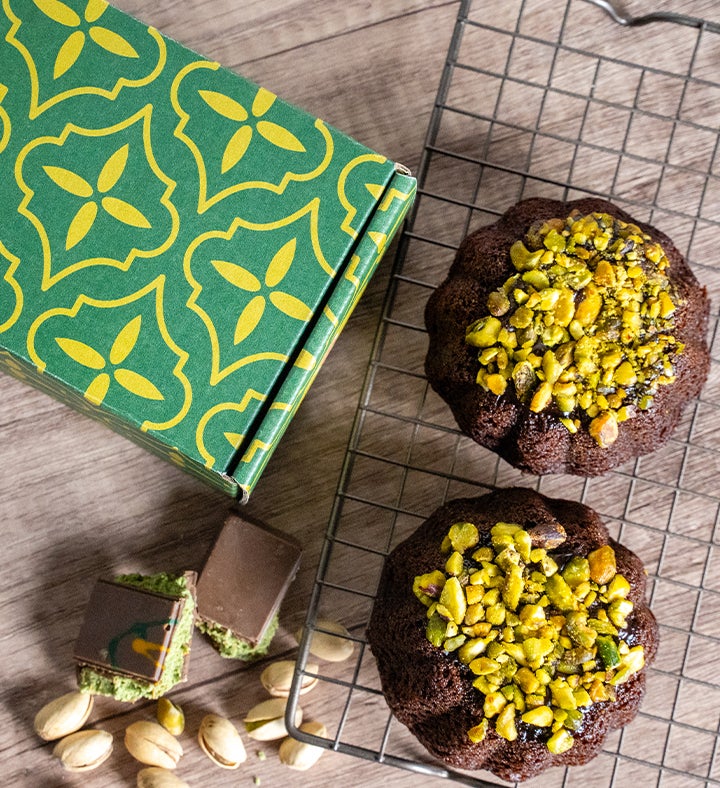 Dubai Chocolate Cake Duo