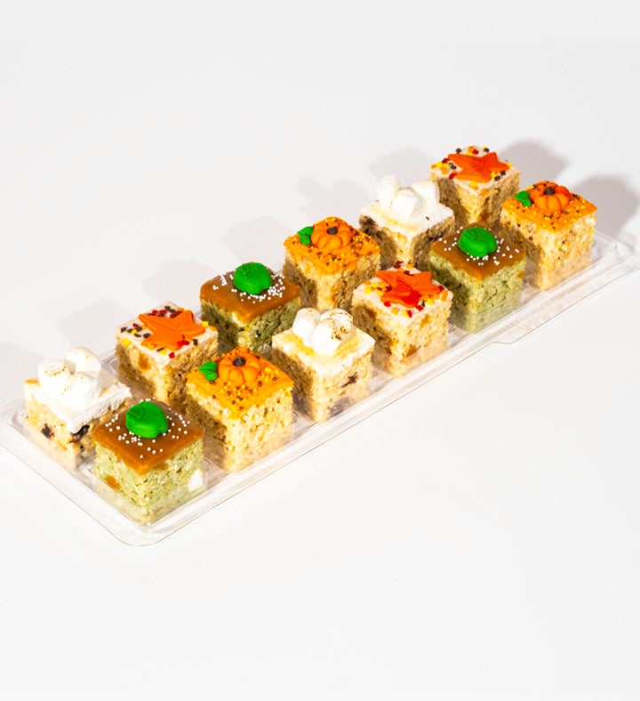 Twelve Pack of Handmade, Autumn-Themed Rice Krispie Treats