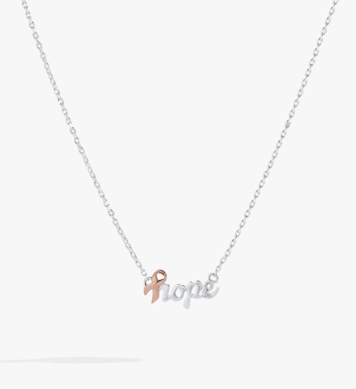 Breast Cancer Awareness Hope Pendant Necklace