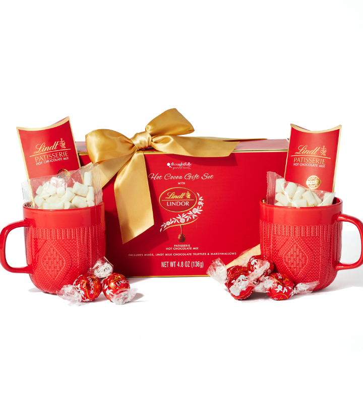 Hot Cocoa Gift Set, Includes Lindt Chocolate And Hot Chocolate Mix