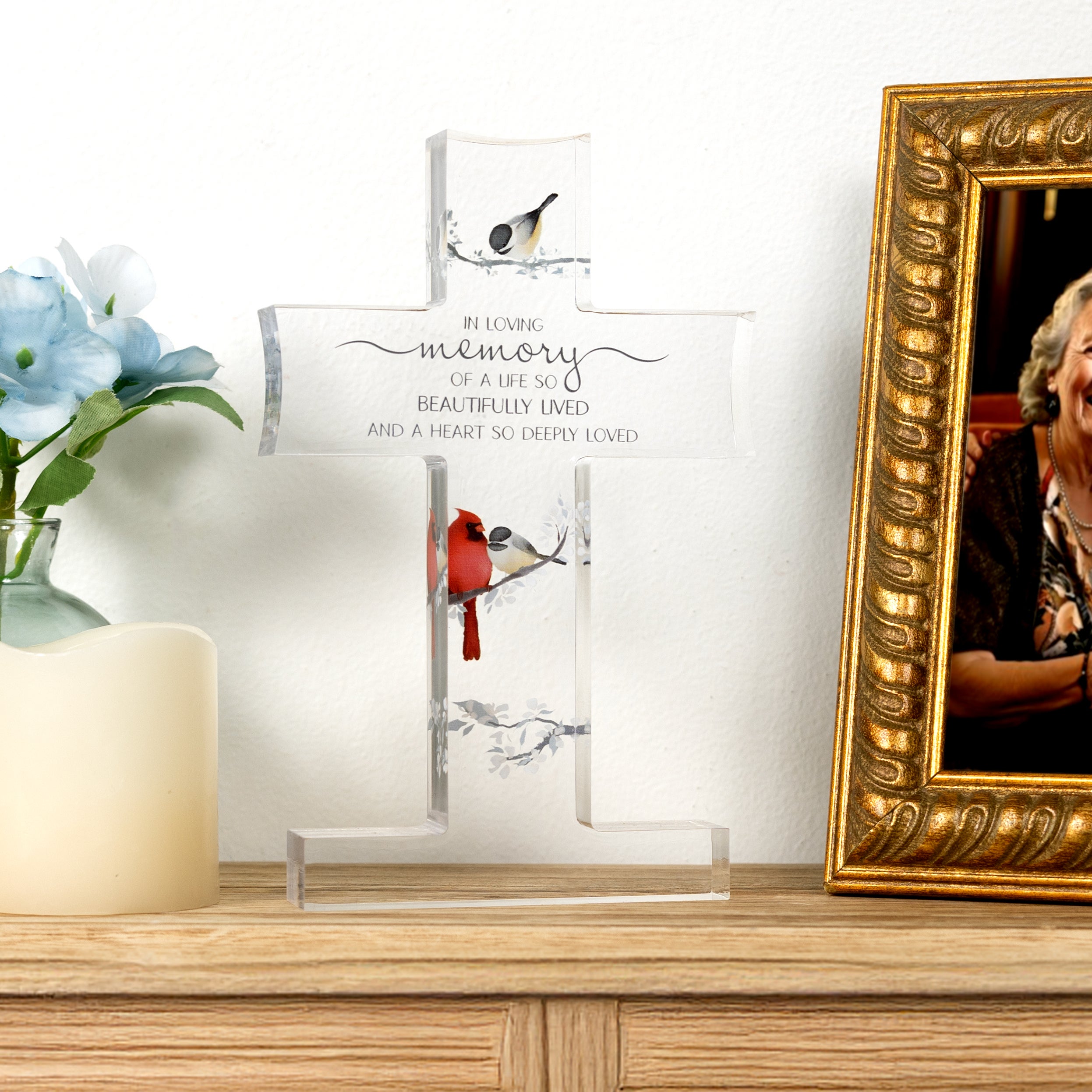 In loving Memory Cross Plaque