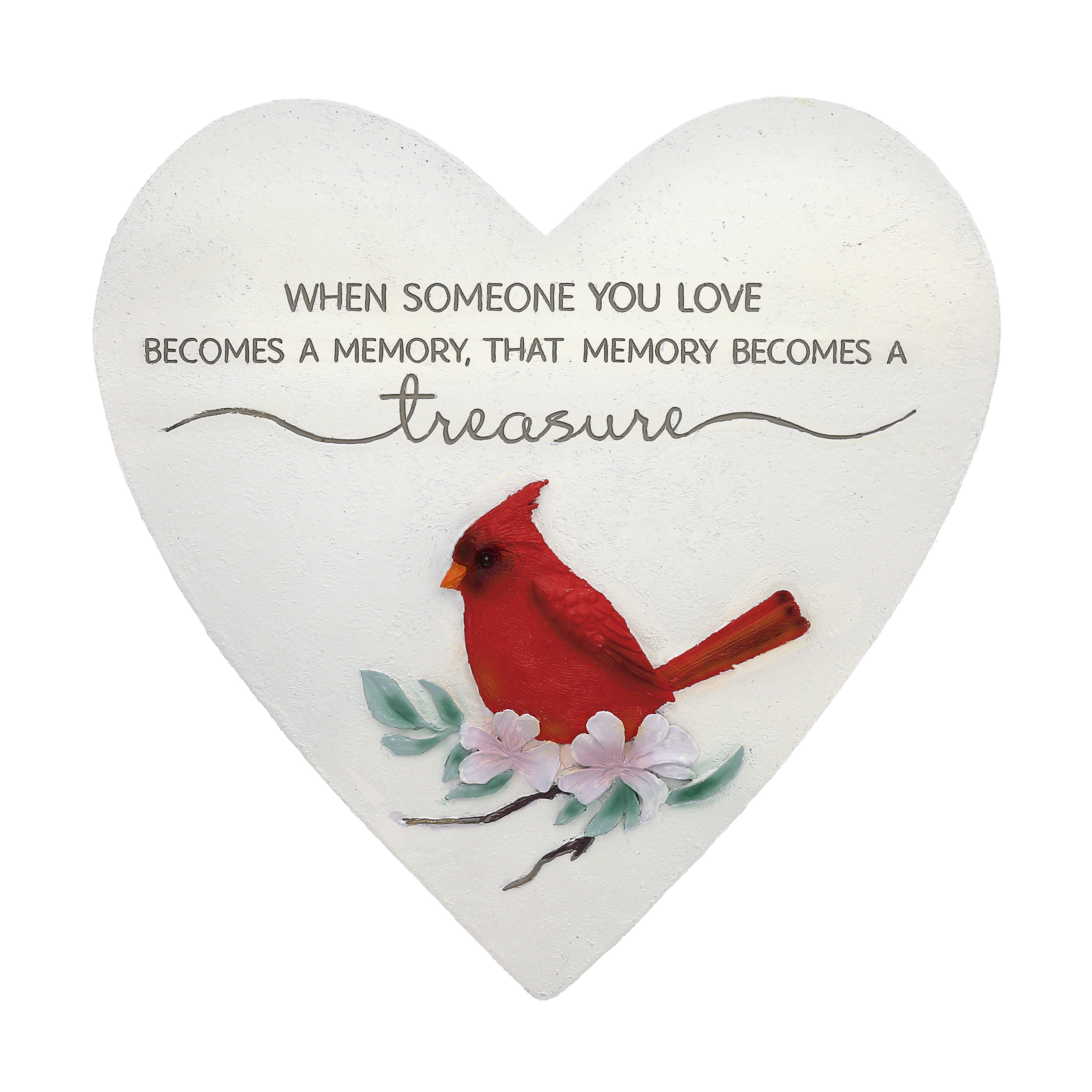 "Memory Becomes A Treasure"  Heart Garden Stone
