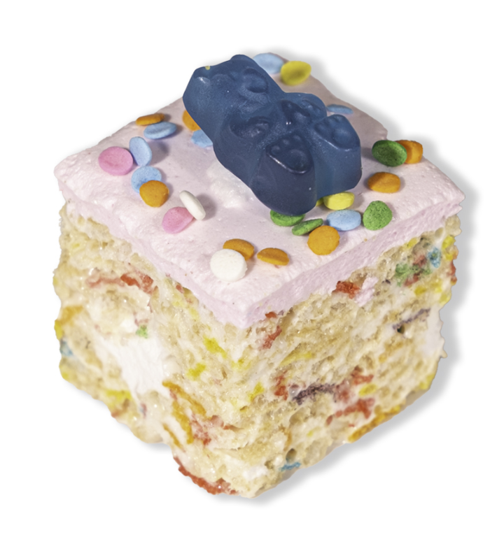 Six Pack Of Assorted Handmade Rice Krispie Treats With Three Custom Logos