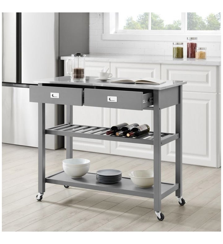 Crosley Furniture Chloe Stainless Steel Top Kitchen Island/cart