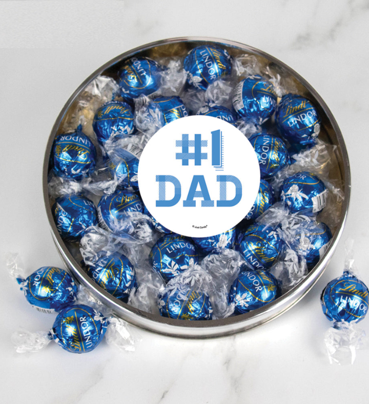 Father's Day Candy Gift Tin With Chocolate Truffles #1 Dad By Just Candy