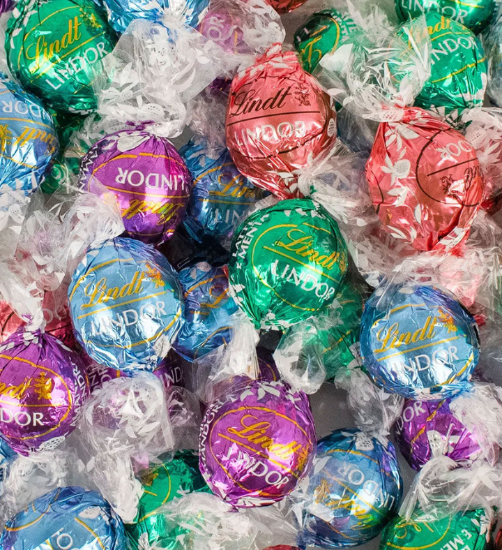 Easter Candy Gift Tin with Chocolate Truffles Bunny & Chicks by Just Candy